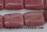 CRC702 15.5 inches 18*25mm rectangle rhodochrosite beads wholesale