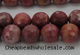 CRC804 15.5 inches 12mm faceted round Brazilian rhodochrosite beads