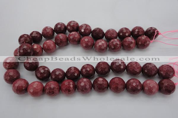 CRC807 15.5 inches 18mm faceted round Brazilian rhodochrosite beads