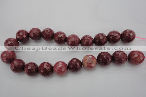 CRC808 15.5 inches 20mm faceted round Brazilian rhodochrosite beads