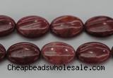 CRC831 15.5 inches 10*14mm oval Brazilian rhodochrosite beads