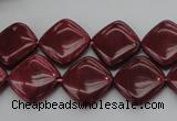 CRC841 15.5 inches 14*14mm diamond Brazilian rhodochrosite beads