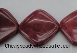 CRC842 15.5 inches 25*25mm diamond Brazilian rhodochrosite beads