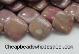 CRC85 15.5 inches 13*13mm diamond rhodochrosite gemstone beads