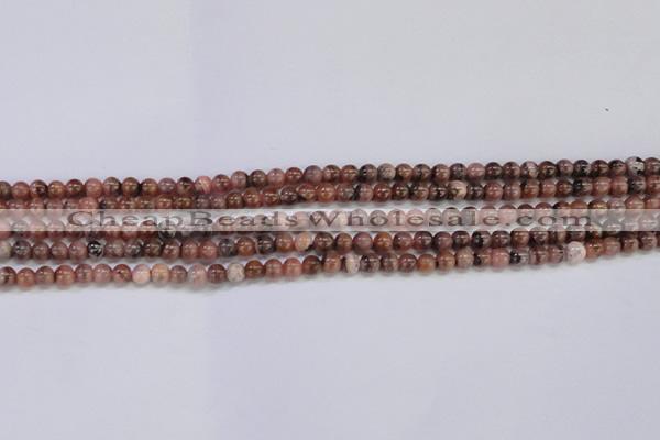 CRC911 15.5 inches 4mm round natural rhodochrosite beads