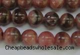 CRC915 15.5 inches 8mm round natural rhodochrosite beads