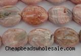 CRC930 15.5 inches 8*12mm oval natural rhodochrosite beads