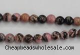 CRD01 15.5 inches 6mm round natural rhodonite gemstone beads