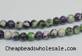 CRF01 15.5 inches 4mm round dyed rain flower stone beads wholesale