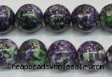 CRF06 15.5 inches 14mm round dyed rain flower stone beads wholesale