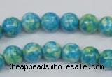 CRF102 15.5 inches 8mm round dyed rain flower stone beads wholesale