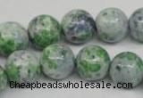 CRF154 15.5 inches 12mm round dyed rain flower stone beads wholesale