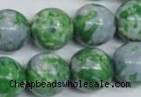 CRF157 15.5 inches 18mm round dyed rain flower stone beads wholesale