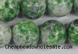 CRF158 15.5 inches 20mm round dyed rain flower stone beads wholesale