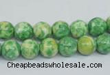 CRF183 15.5 inches 10mm round dyed rain flower stone beads wholesale