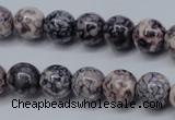 CRF283 15.5 inches 10mm round dyed rain flower stone beads