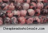 CRF300 15.5 inches 4mm round dyed rain flower stone beads wholesale