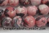 CRF305 15.5 inches 14mm round dyed rain flower stone beads wholesale