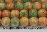 CRF310 15.5 inches 10mm round dyed rain flower stone beads wholesale