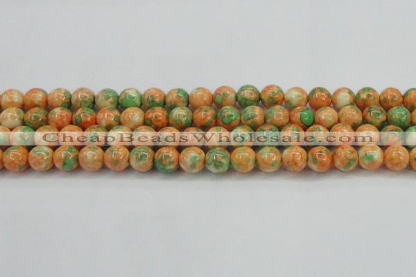 CRF312 15.5 inches 14mm round dyed rain flower stone beads wholesale