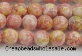 CRF316 15.5 inches 8mm round dyed rain flower stone beads wholesale