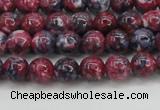 CRF342 15.5 inches 4mm round dyed rain flower stone beads wholesale