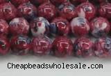 CRF344 15.5 inches 8mm round dyed rain flower stone beads wholesale