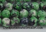 CRF351 15.5 inches 8mm round dyed rain flower stone beads wholesale