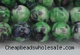 CRF354 15.5 inches 14mm round dyed rain flower stone beads wholesale