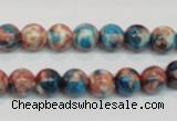 CRF36 15.5 inches 8mm round dyed rain flower stone beads wholesale