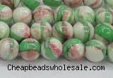 CRF382 15.5 inches 8mm round dyed rain flower stone beads wholesale