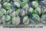 CRF389 15.5 inches 10mm round dyed rain flower stone beads wholesale