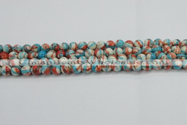 CRF400 15.5 inches 8mm round dyed rain flower stone beads wholesale