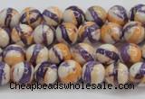 CRF410 15.5 inches 4mm round dyed rain flower stone beads wholesale