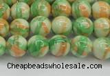 CRF418 15.5 inches 8mm round dyed rain flower stone beads wholesale