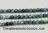 CRF42 15.5 inches 4mm round dyed rain flower stone beads wholesale