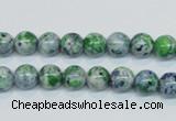 CRF43 15.5 inches 6mm round dyed rain flower stone beads wholesale