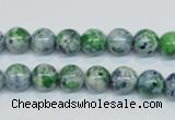 CRF44 15.5 inches 8mm round dyed rain flower stone beads wholesale