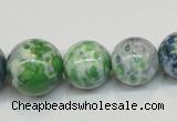 CRF52 15.5 inches multi sizes round dyed rain flower stone beads