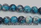 CRF58 15.5 inches 10mm round dyed rain flower stone beads wholesale