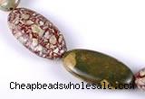 CRH03 different sizes natural rhyolite oval beads Wholesale