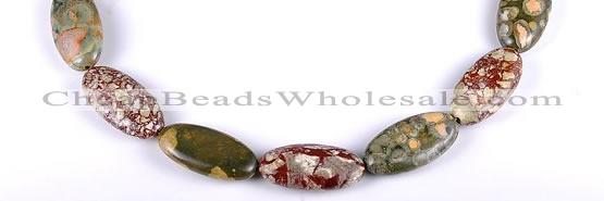 CRH03 different sizes natural rhyolite oval beads Wholesale