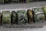 CRH115 15.5 inches 6*18mm & 12*18mm rondelle rhyolite gemstone beads