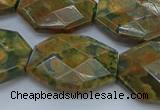 CRH152 15.5 inches 20*25mm - 22*30mm faceted freeform rhyolite beads