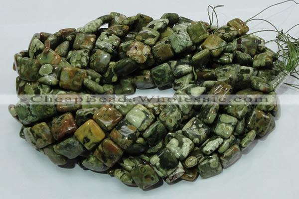 CRH18 15.5 inches 15*15mm square rhyolite beads wholesale