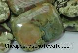 CRH29 15.5 inches 30*40mm rectangle rhyolite beads wholesale