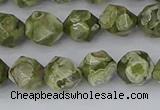 CRH536 15.5 inches 8mm faceted nuggets rhyolite gemstone beads