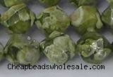 CRH538 15.5 inches 12mm faceted nuggets rhyolite gemstone beads