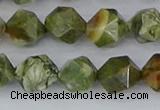 CRH543 15.5 inches 10mm faceted nuggets rhyolite beads wholesale