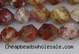 CRH548 15.5 inches 8mm faceted nuggets rhyolite gemstone beads